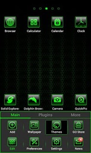 Mean Green Theme Go Launcher截图3