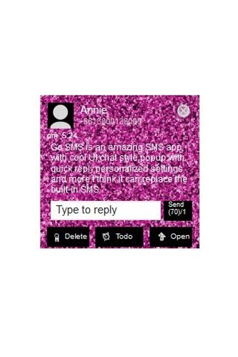 GO SMS Theme - Pink Glitter截图1