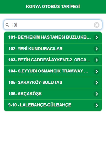 Konya Otob&uuml;s Tarifesi截图2