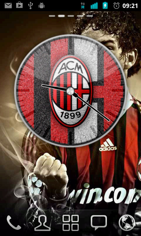 AC Milan Analog Clock Widget截图2