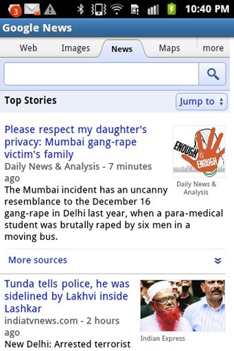 Google news for Android截图2