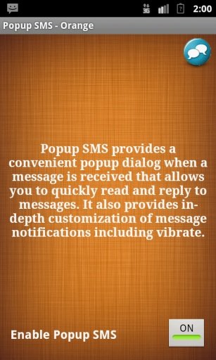 Popup SMS - FREE(Orange)截图2