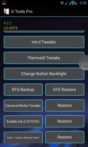 Optimus G Tweaker-G Tools Pro截图2