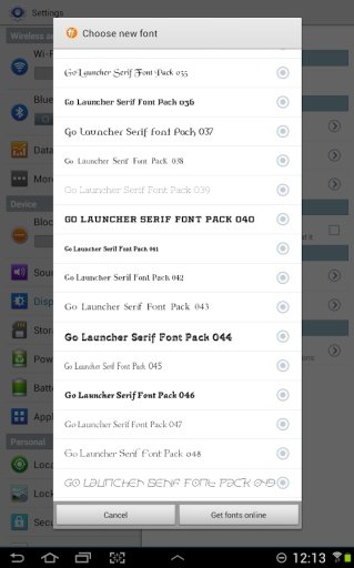 Go Launcher Serif Font Pack截图5