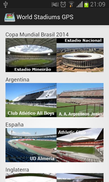 World Stadiums GPS截图2