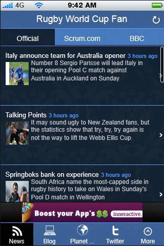 Rugby Union Fan App截图3