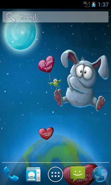 Live Wallpaper Rabbit Balloon截图1