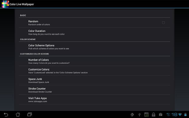 Color Live Wallpaper FREE截图8