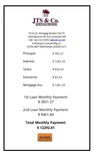 JTS &amp; Co. Mortgage Calculator截图2