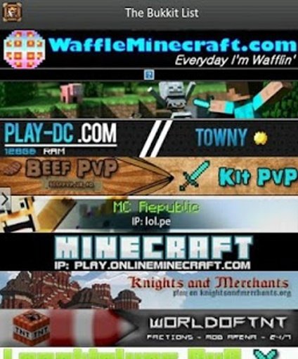 Minecraft Online Server Lists截图1