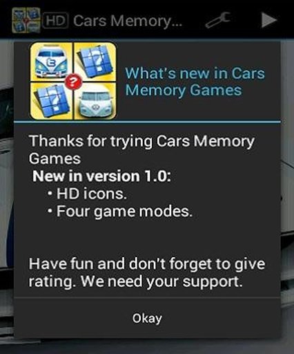 Cars Memory Games截图3