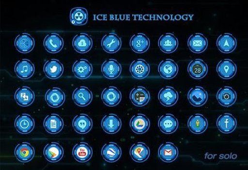 Ice Blue Technology Theme截图5