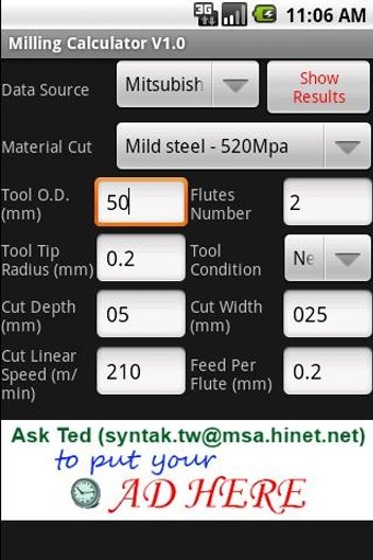 Milling Calculator Imperial截图1