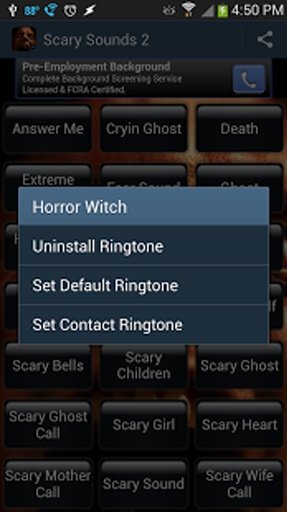 Scary Horror Ringtone Sounds 2截图2