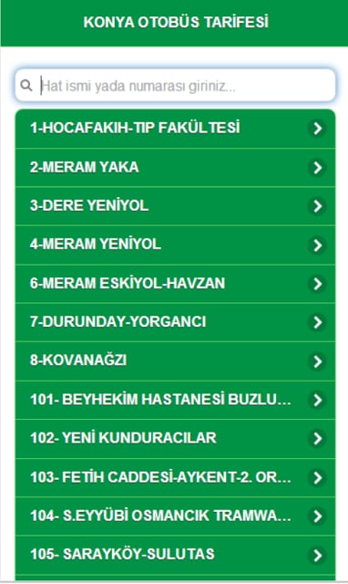 Konya Otob&uuml;s Tarifesi截图4