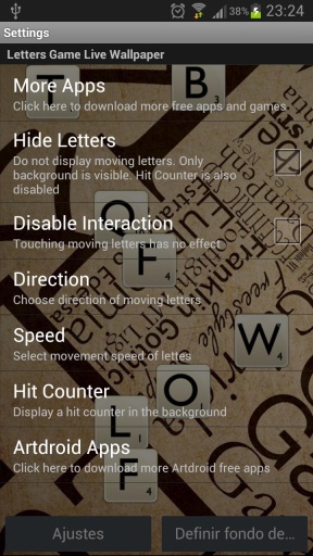 Letters Game Live Wallpaper截图1