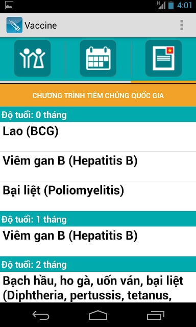 Quản l&yacute; lịch ti&ecirc;m chủng截图2