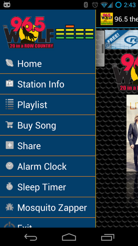 96.5 the Wolf, 20 in a row Country截图2