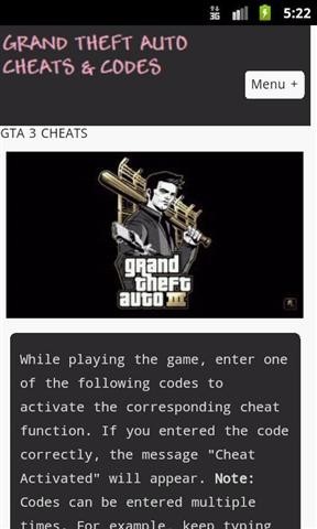 GTA秘籍 GTA Cheats截图1