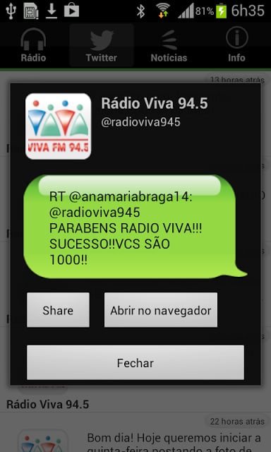 R&aacute;dio Viva 94.5截图3