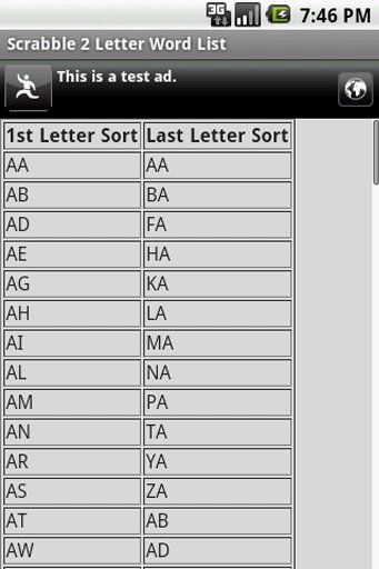 Scrabble 2 Letter Word List截图4