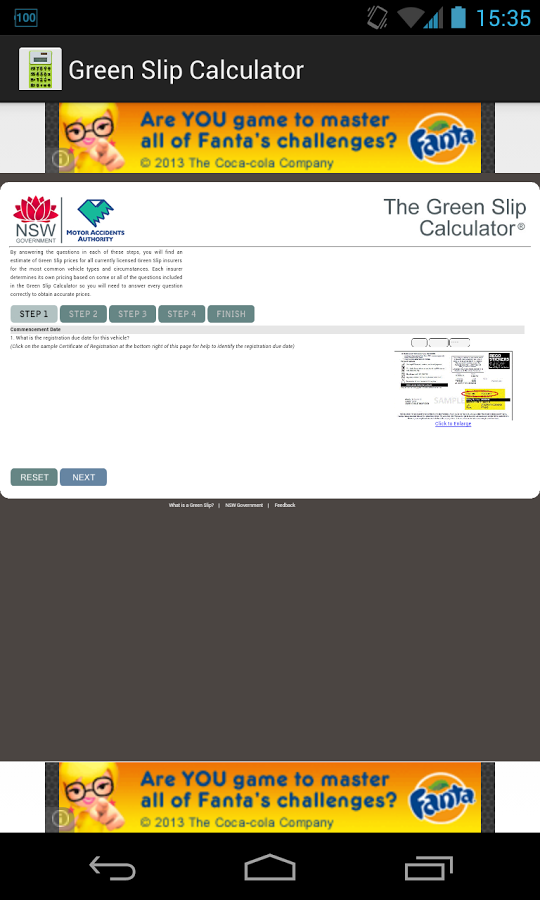 Green Slips Calculator截图1