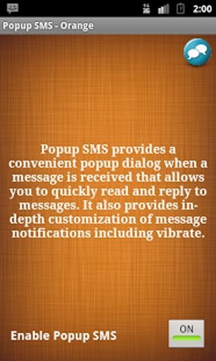 Popup SMS - FREE(Orange)截图8