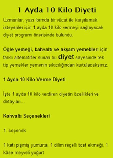 Yağ Yakma Diyeti截图4