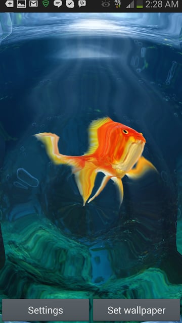 Goldfish Swim In Phone LWP截图6