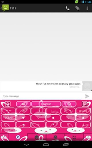 粉红色的兔子键盘截图5