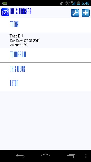 Bill Tracker and Reminder截图2