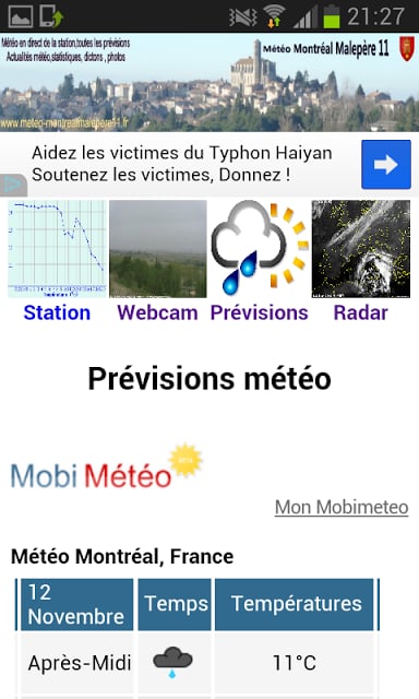 M&eacute;t&eacute;o Montr&eacute;al Malep&egrave;re截图1