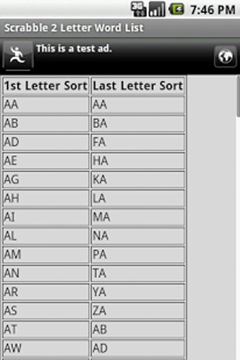 Scrabble 2 Letter Word List截图3