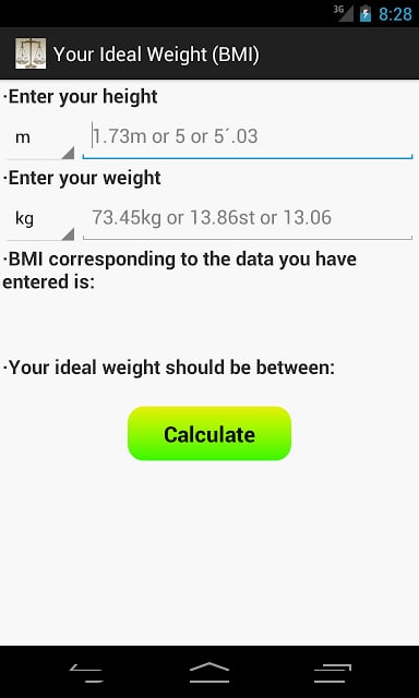 Your Ideal Weight (BMI)截图7