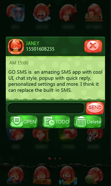 GO SMS Pro Moji Theme截图1