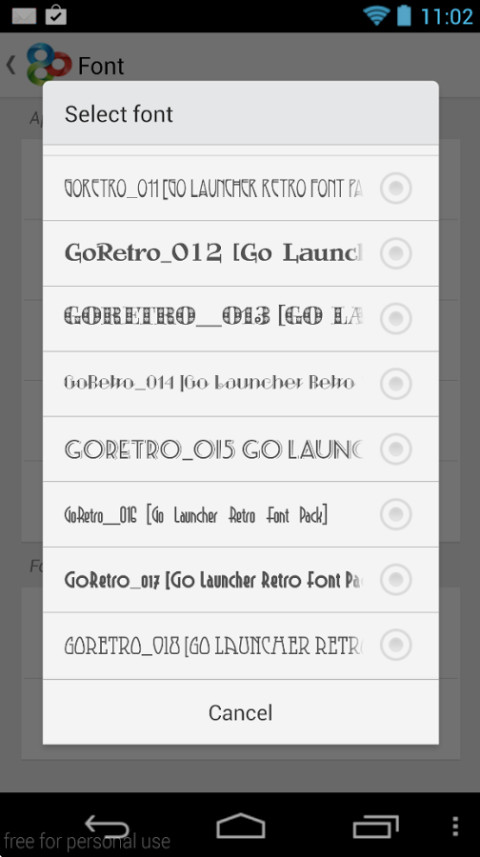 Go Launcher Retro Font Pack截图6