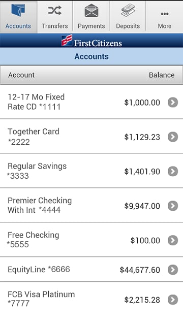First Citizens Mobile Banking截图2