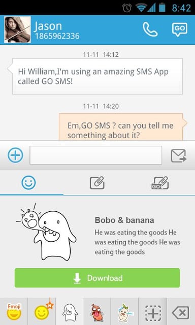 GO短信加强版豆小腐表情贴图截图1