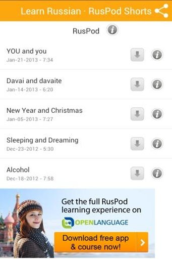 Learn Russian - RusPod Shorts截图3