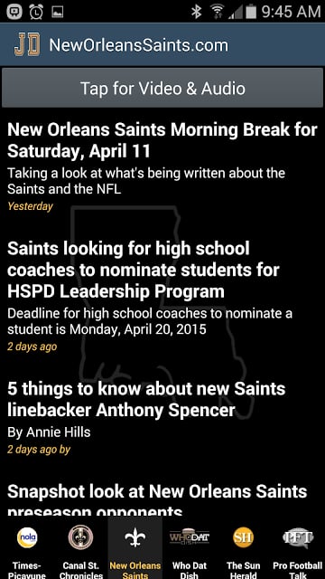 JD's New Orleans Saints News截图2