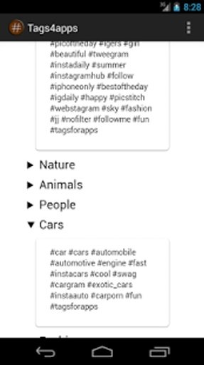 Tags4Apps Instagram hash tags截图3
