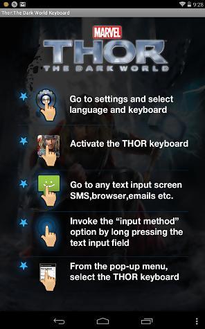 Thor:The Dark World Keyboard截图2