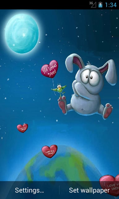 Live Wallpaper Rabbit Balloon截图4