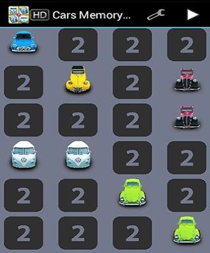 Cars Memory Games截图1