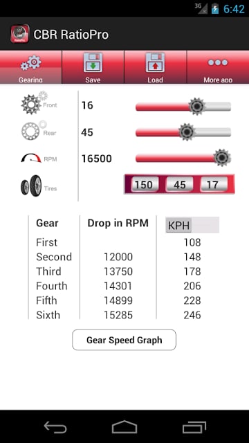 CBR 600 Gear Ratio Pro截图4