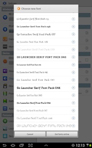 Go Launcher Serif Font Pack截图2