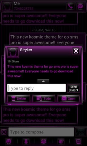 GO SMS Theme Kosmic截图3