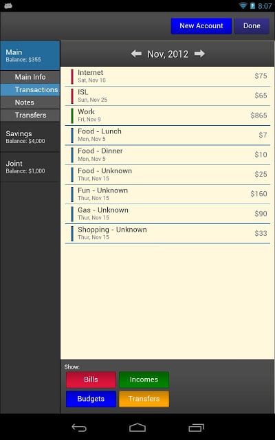 Bills Vs Income Free截图7