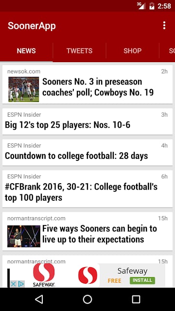 SoonerApp OU Football News截图11