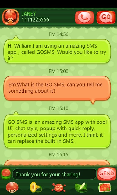 GO SMS Pro Moji Theme截图3